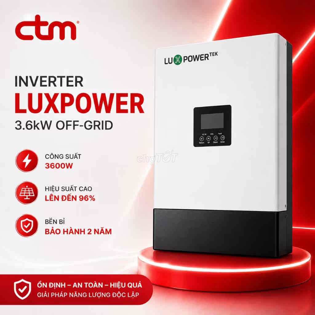 Bộ biến tần Luxpower 3.6kW Off-Grid - hệ pin 24V. Mua bán Đồ chuyên dụng, Giống nuôi trồng tại Quận Bình Thuỷ Cần Thơ được đăng bởi Lê Vũ Camera Solar hình 1