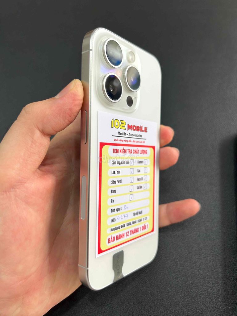 iPhone 15 pro 128g máy đẹp ken chuẩn zin. Mua bán Điện thoại tại Thành phố Buôn Ma Thuột Đắk Lắk được đăng bởi Nguyễn Hoàng hình 1