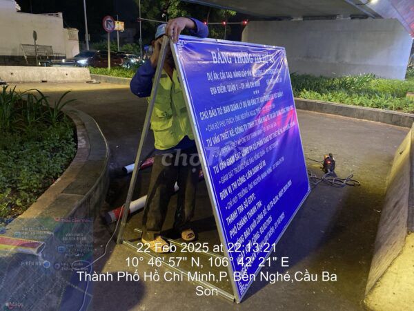 Bảng Thông Tin Dự Án Công Trình Xây Dựng. Dịch vụ tại Huyện Thủ Thừa Long An được đăng bởi Chấn Hưng Company hình 1