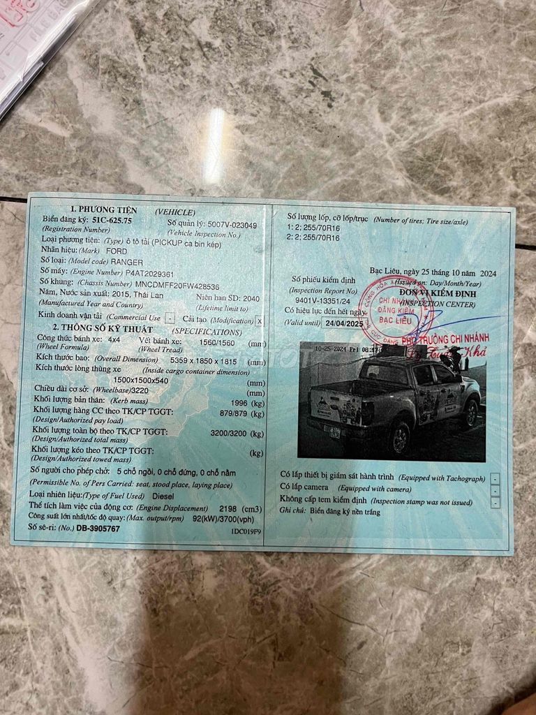 Ford Ranger 2015 XLT 2.2 4X4 MT - 160000 km. Mua bán Ô tô tại Thị xã Tân Uyên Bình Dương được đăng bởi oto bay quynh  hình 9