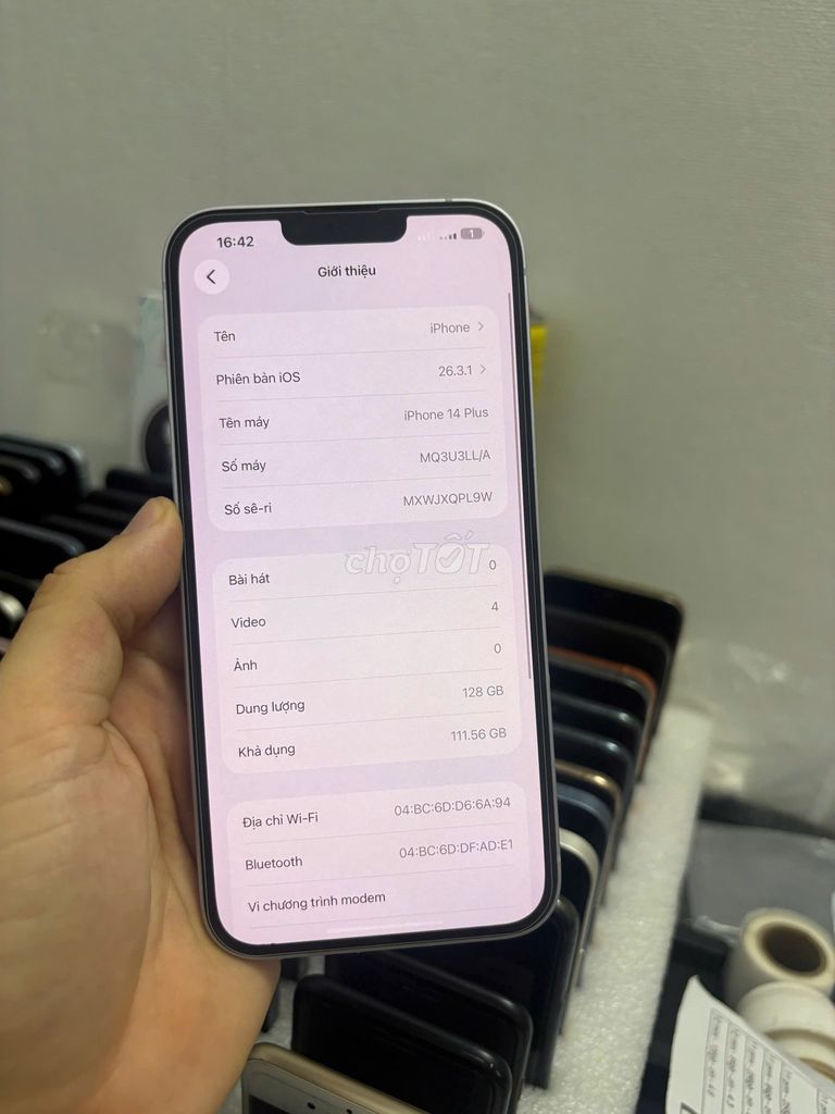 Apple iPhone 14 Plus 128GB Tím Zin. Mua bán Điện thoại tại Quận Bắc Từ Liêm Hà Nội được đăng bởi Cửa hàng Bính Táo hình 1