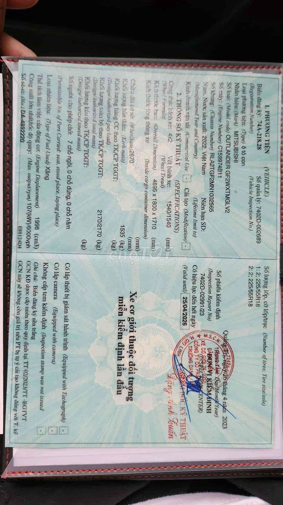 Mitsubishi Outlander 2022 2.0 CVT - 520000 km. Mua bán Ô tô tại Huyện Đa Krông Quảng Trị được đăng bởi Lê Thanh Dũng hình 4