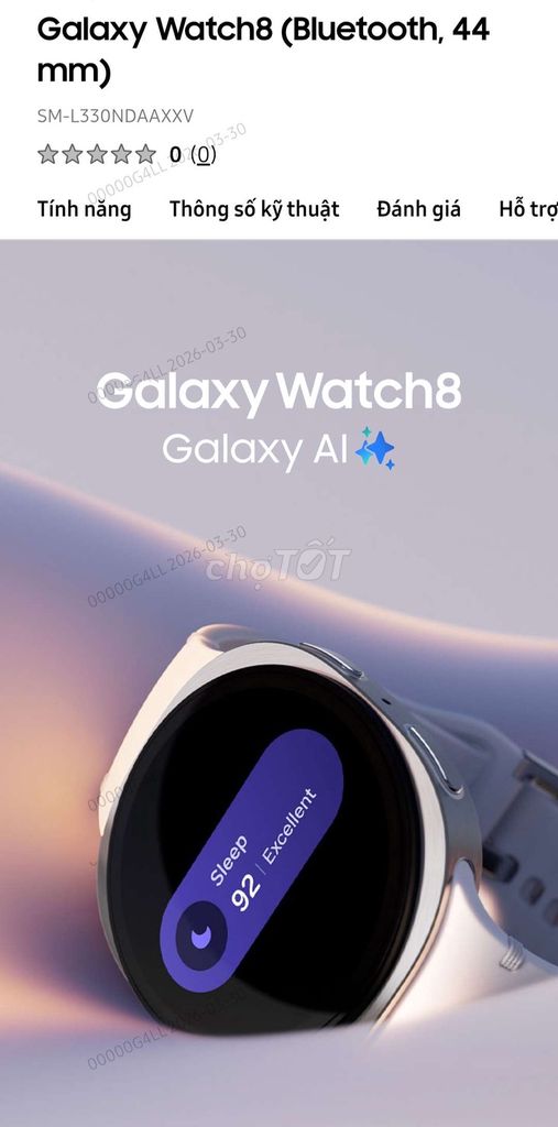 Samsung Galaxy Watch 8 44mm Nguyên seal. Mua bán Thiết bị đeo thông minh tại Huyện Hoài Đức Hà Nội được đăng bởi Bùi Xuân Thái hình 1