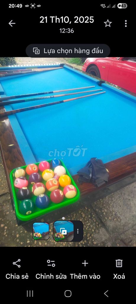 Bàn bi-a gỗ vải xanh dương. Mua bán Sở thích khác tại Huyện Củ Chi Tp Hồ Chí Minh được đăng bởi  Thanh Nam  hình 1