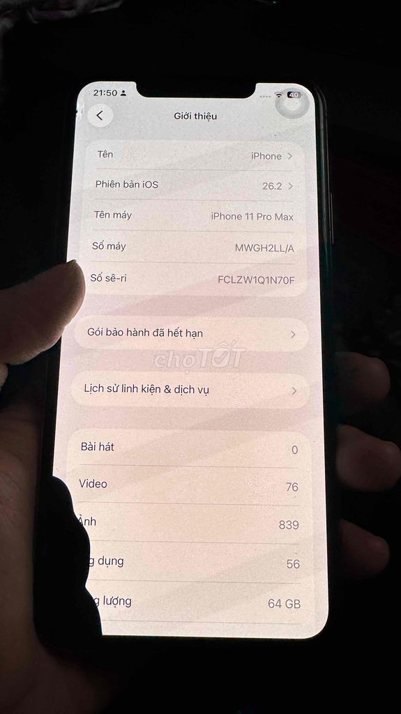 Apple iPhone 11 Pro Max 64GB Vàng. Mua bán Điện thoại tại Huyện Xuân Trường Nam Định được đăng bởi tung hình 1