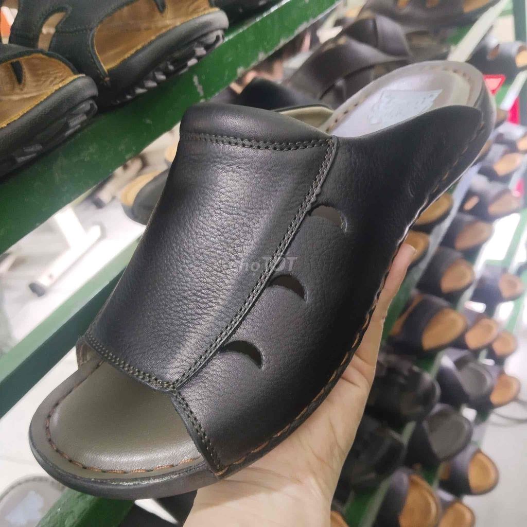 Dép lê nam Da bò Đen size 39.5-40. Mua bán Giày dép tại Huyện Hóc Môn Tp Hồ Chí Minh được đăng bởi nguyễn thị tuyết linh hình 1