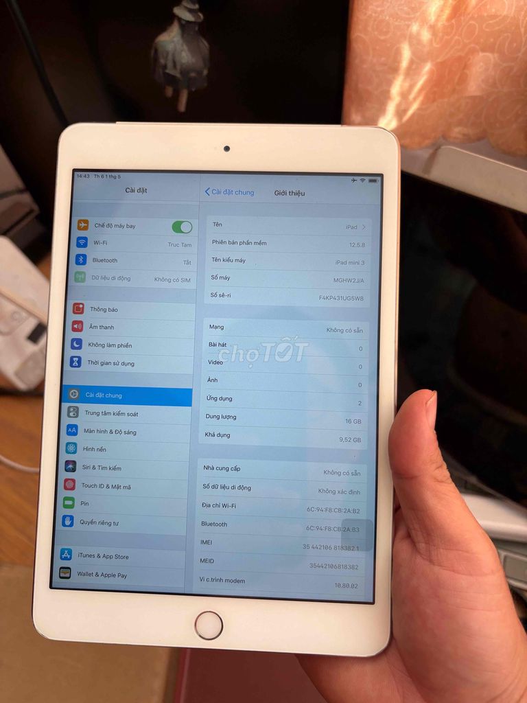 Apple iPad mini 3 16GB Bạc Đã sử dụng. Mua bán Máy tính bảng tại Quận 4 Tp Hồ Chí Minh được đăng bởi Robert hình 1