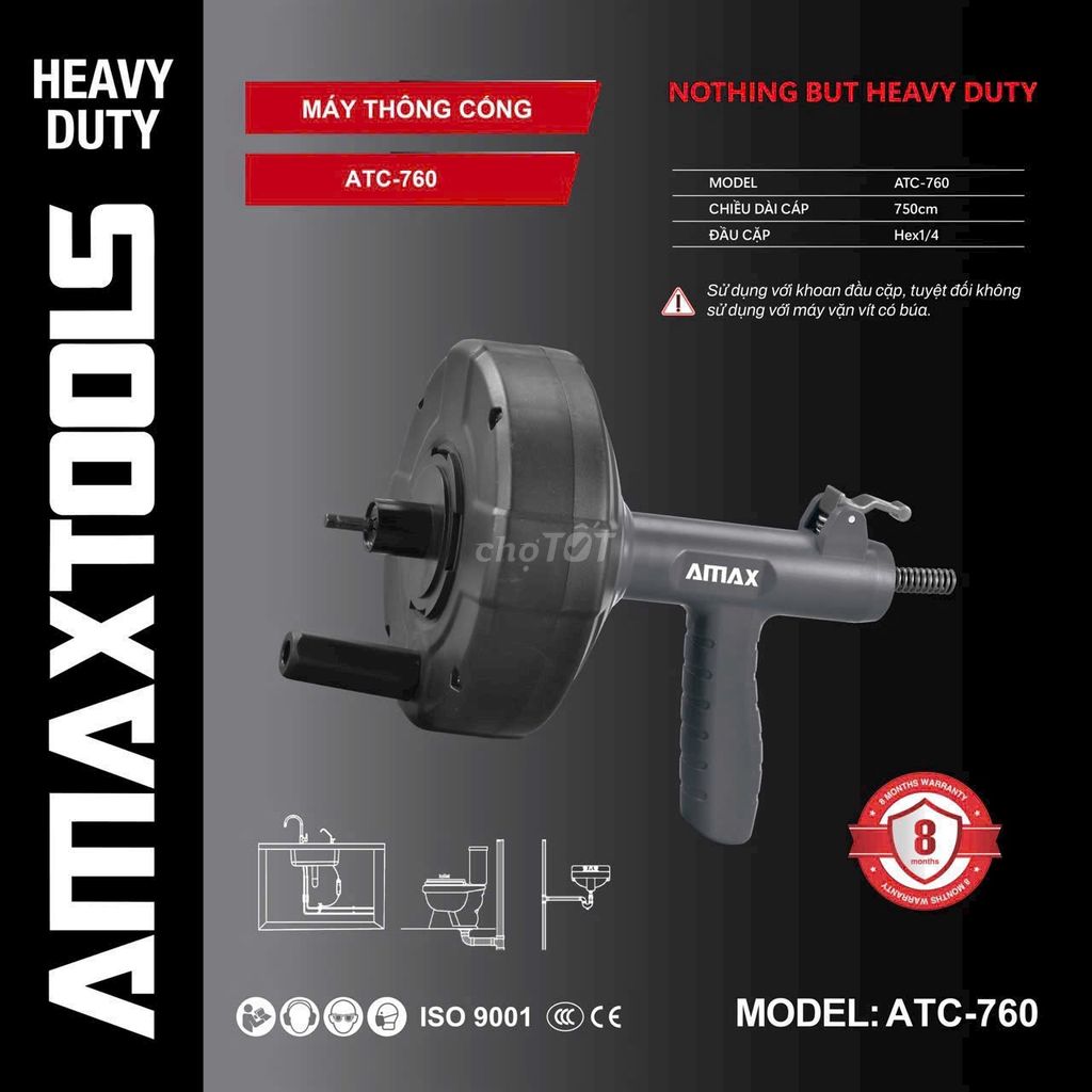Máy thông cống gắn máy khoan xử lí nghẹt ống. Mua bán Thiết bị vệ sinh, nhà tắm tại Quận Bình Thạnh Tp Hồ Chí Minh được đăng bởi Máy xây dựng giá rẻ  hình 1