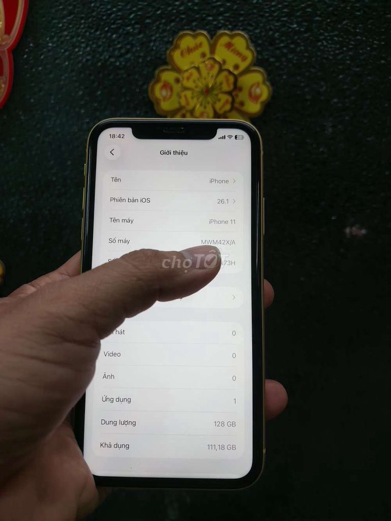 Iphone 11 . màu vàng . 128gb , máy zin áp. Mua bán Điện thoại tại Quận 4 Tp Hồ Chí Minh được đăng bởi phạm Lâm hình 1