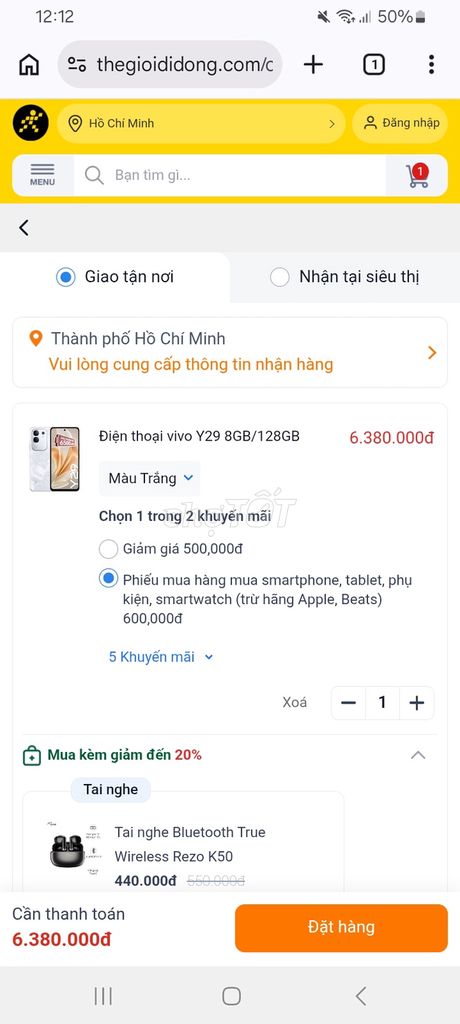 Vivo Y29 8GB/128GB Trắng. Mua bán Điện thoại tại Thành phố Bạc Liêu Bạc Liêu được đăng bởi Hùng Nguyễn  hình 1