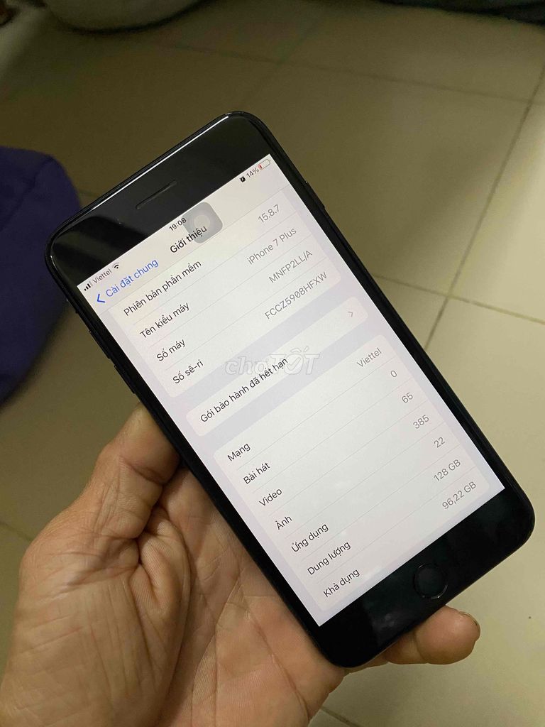 Apple iPhone 7 Plus 128GB Đen Mỹ. Mua bán Điện thoại tại Huyện Hòa Thành Tây Ninh được đăng bởi khánh Đơn hình 1