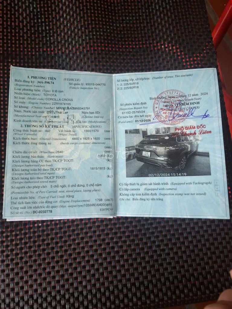 Toyota cross 2022 1.8V - 74 km ( chính chủ). Mua bán Ô tô tại Thành phố Dĩ An Bình Dương được đăng bởi hai hình 7