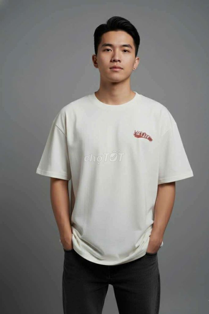 Áo phông nam cotton size S-XL màu Trắng. Mua bán Quần áo tại Quận Hai Bà Trưng Hà Nội được đăng bởi skyper hình 1