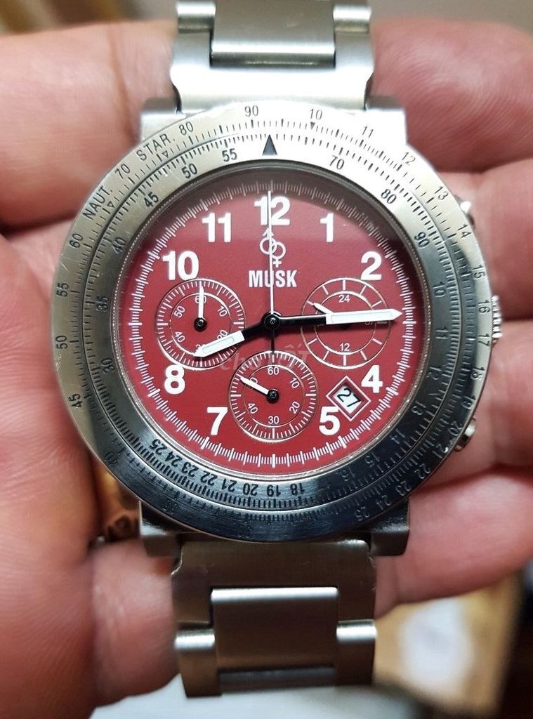 Bán đh. MUSK chronograph quartz Nhật size 40