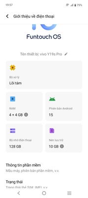Vivo Y19s Pro 128GB Đen