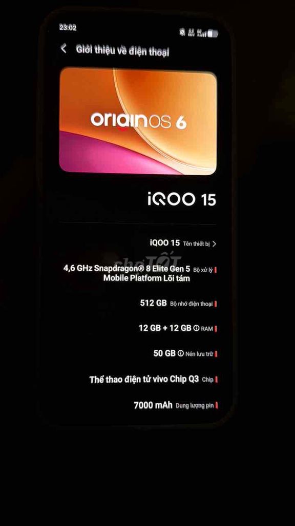 iQOO 15 12GB/512GB Đã qua sử dụng. Mua bán Điện thoại tại Huyện Kim Bôi Hòa Bình được đăng bởi Mr Hieu hình 1