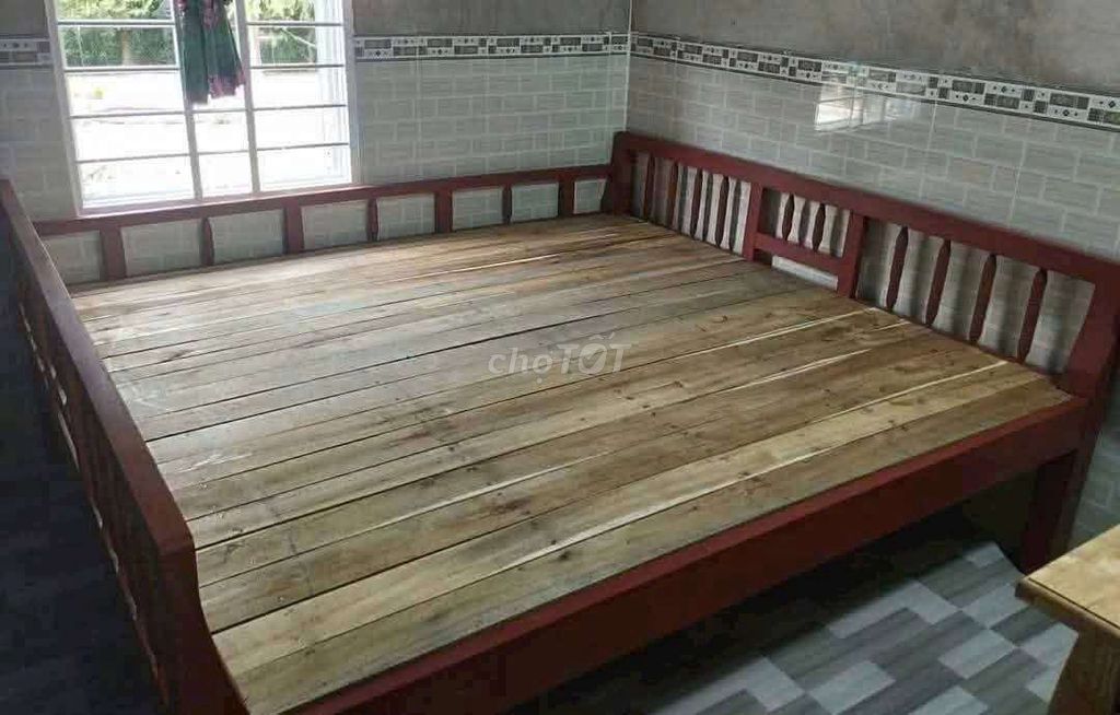 Giường ngủ gỗ đơn giản. Mua bán Giường, chăn ga gối nệm tại Huyện Chợ Mới An Giang được đăng bởi Nguyễn Ái Vi hình 1