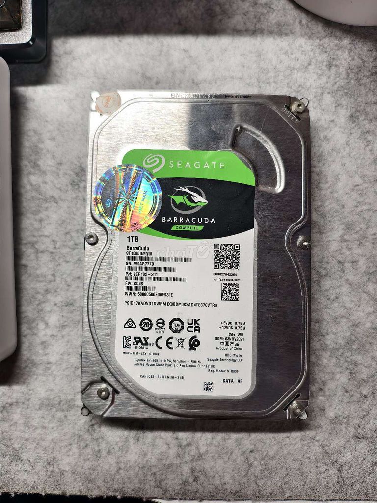 Ổ cứng HDD Seagate Barracuda Compute 1TB. Mua bán Linh kiện (RAM, Card...) tại Thị xã Phú Mỹ Bà Rịa - Vũng Tàu được đăng bởi MT Huỳnh Nhật  hình 1