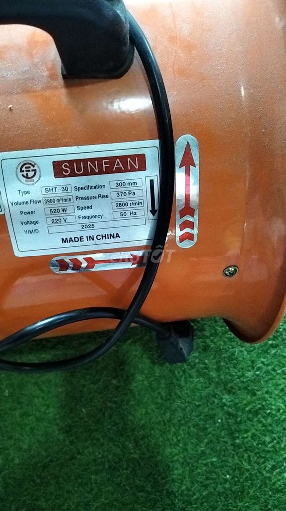 Quạt hút công nghiệp SUNFAN SHT-30 Cam. Mua bán Quạt tại Quận Sơn Trà Đà Nẵng được đăng bởi Hoang dinh tam hình 1