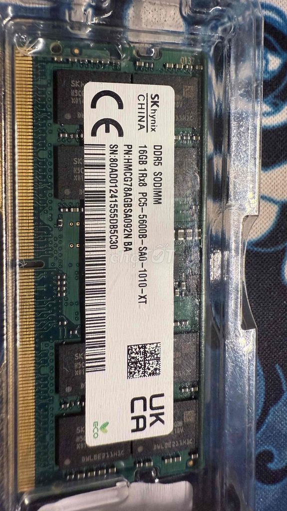 RAM Laptop SK Hynix DDR5 SODIMM 16GB PC5-5600B. Mua bán Linh kiện (RAM, Card...) tại Quận Hải Châu Đà Nẵng được đăng bởi Kiet Pham hình 1