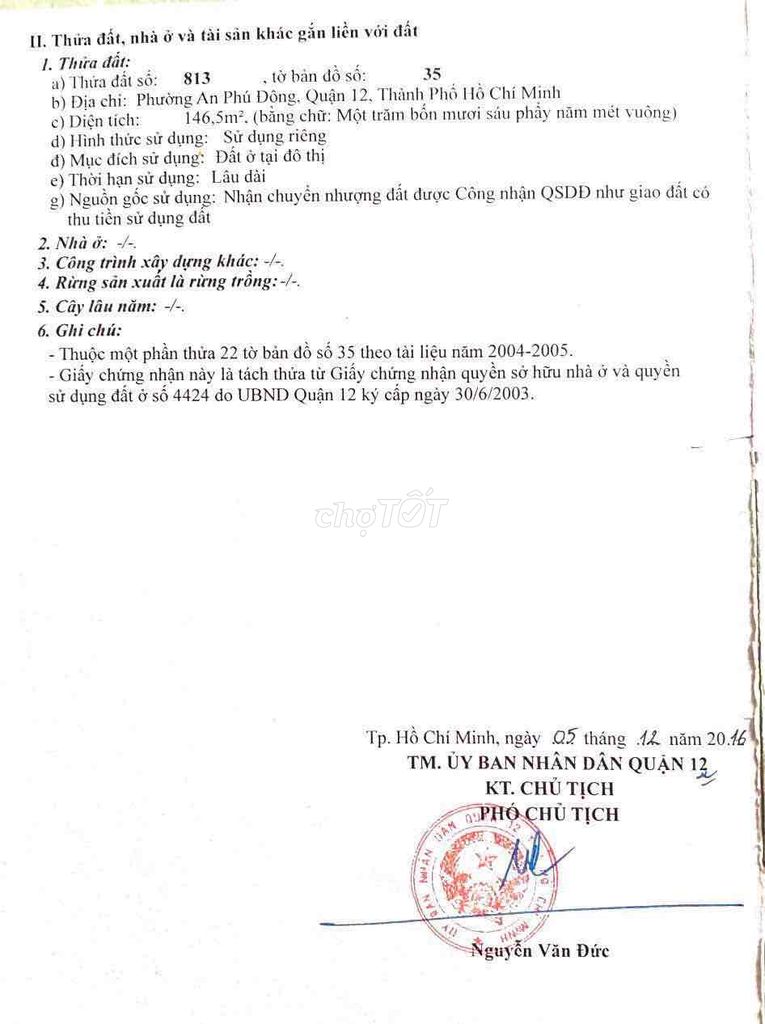 MẶT TIỀN KINH DOANH AN PHÚ ĐÔNG 3. ngang 5x30m full thổ cư. giá 6.5 ty. Mua bán đất tại Quận 12 Tp Hồ Chí Minh được đăng bởi Hữu Trường hình 1