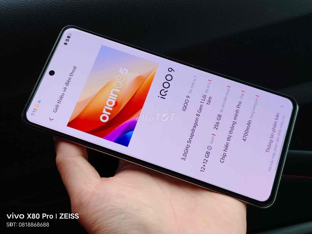 iQOO 9 256GB Trắng. Mua bán Điện thoại tại Thành phố Huế Thừa Thiên Huế được đăng bởi Diện Lê hình 1