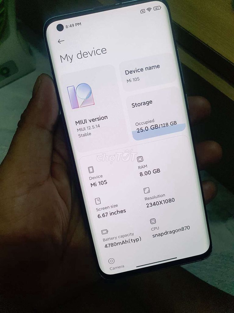 Xiaomi Mi 10S 128GB Xanh. Mua bán Điện thoại tại Thị xã Tân Uyên Bình Dương được đăng bởi Được hình 1