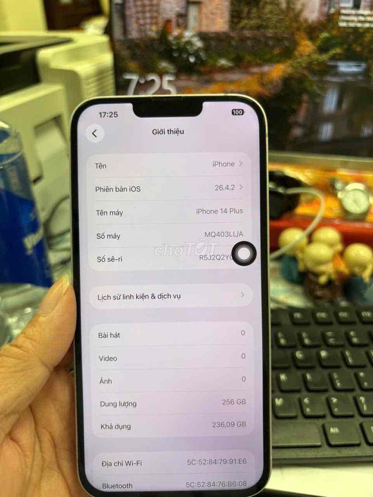 Apple iPhone 14 Plus 256GB Trắng Mỹ. Mua bán Điện thoại tại Quận Ba Đình Hà Nội được đăng bởi Mr Cung hình 1