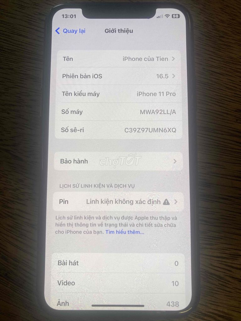 Apple iPhone 11 Pro 64GB Xám. Mua bán Điện thoại tại Quận 3 Tp Hồ Chí Minh được đăng bởi Tiến hình 1