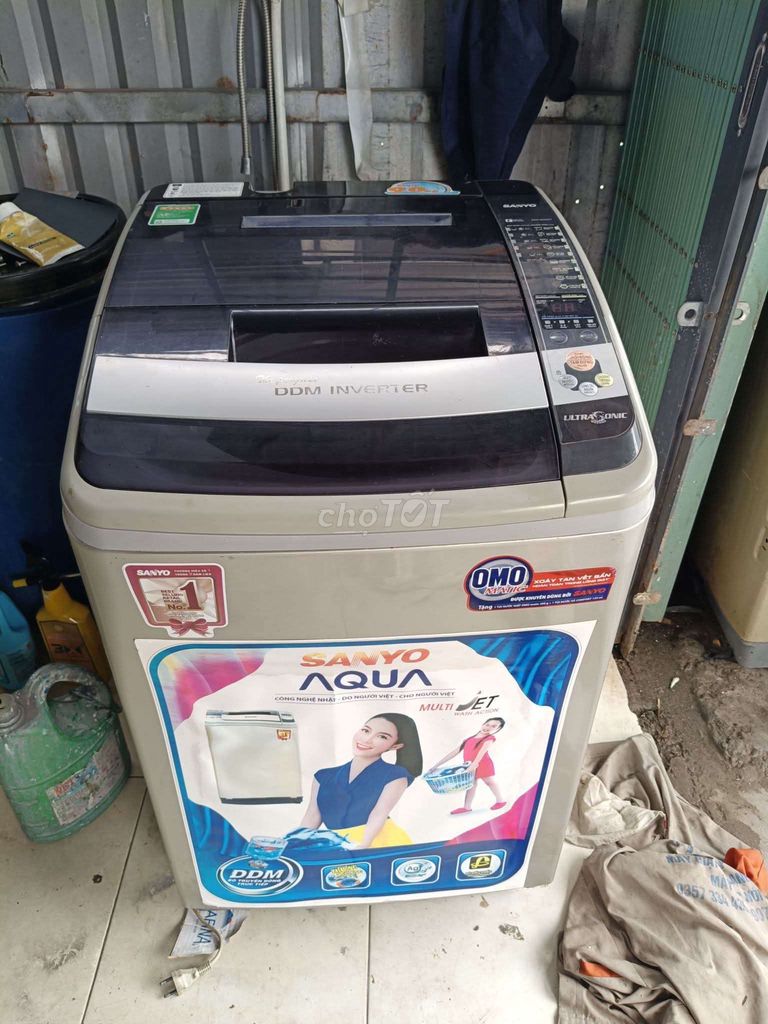 Máy giặt Sanyo DDM Inverter 9kg Xám. Mua bán Máy giặt tại Thị xã Gò Công Tiền Giang được đăng bởi Kim Thoa Tran hình 1