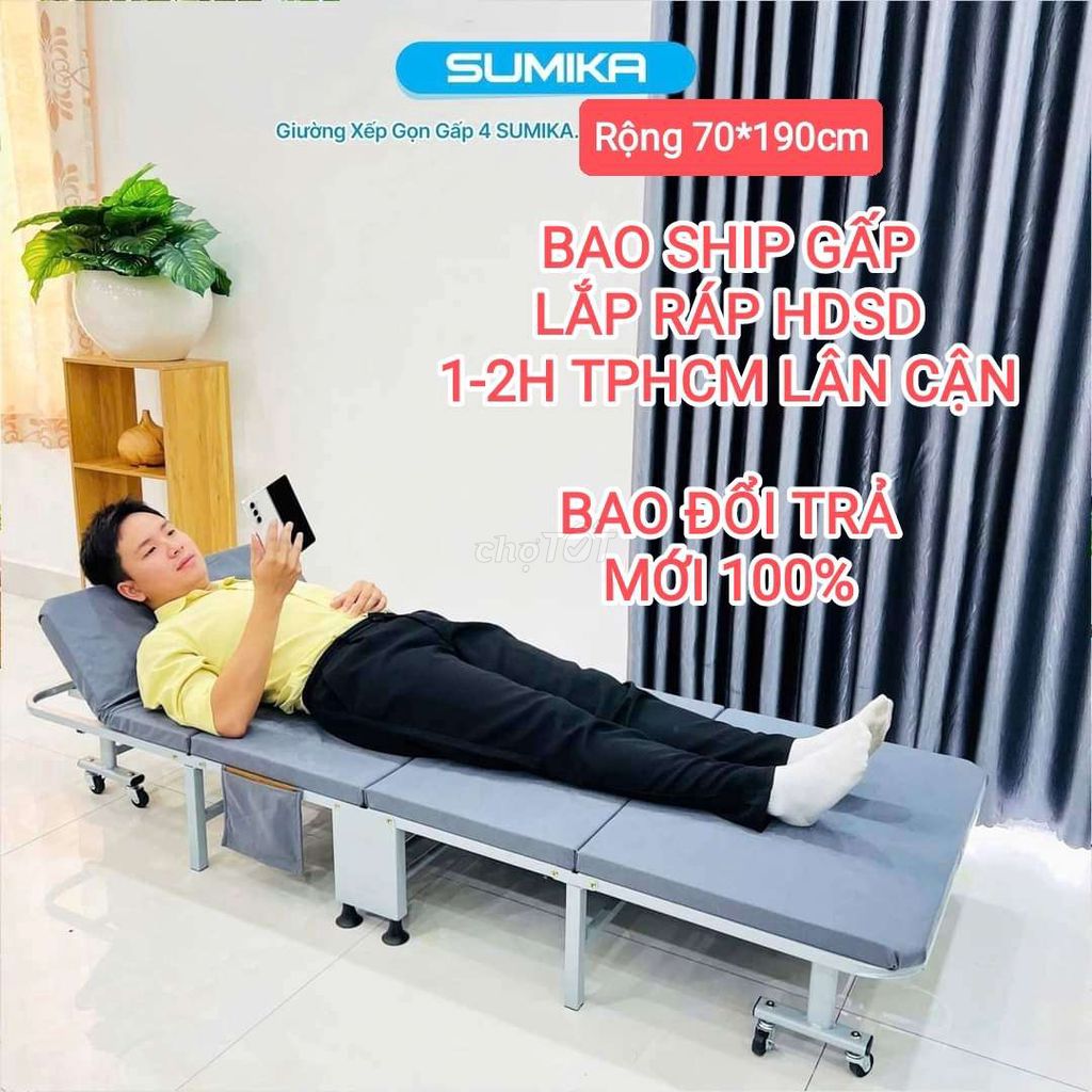 Giường xếp gấp gọn Sumika thông minh cao cấp