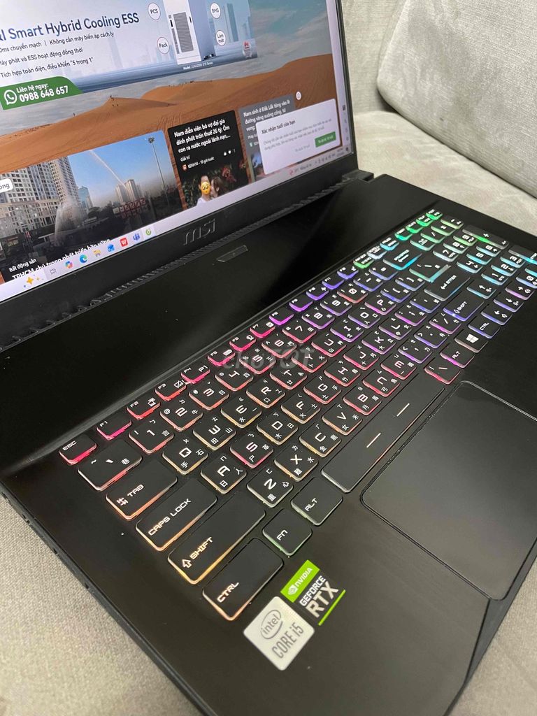 MSI GF75 Thin 10UEK i5-10500H 17 inch RTX 3060 6G. Mua bán Laptop tại Quận Đống Đa Hà Nội được đăng bởi HQ Computer hình 1