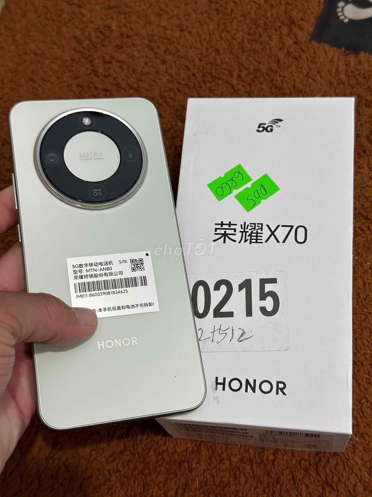 Honor X70 5G 12GB/512GB fullboxx đẹp 99 bán. Mua bán Điện thoại tại Thành phố Thủ Dầu Một Bình Dương được đăng bởi Hoàng hải hình 1