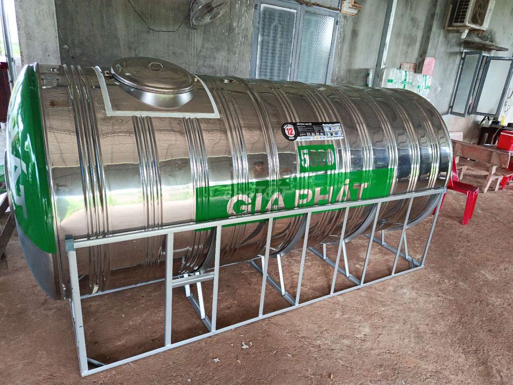 Bồn nước Gia Phát 5000 lít Inox Nằm. Mua bán Nội thất, đồ gia dụng khác tại Huyện Chơn Thành Bình Phước được đăng bởi Nguyễn Thiên Phúc hình 1