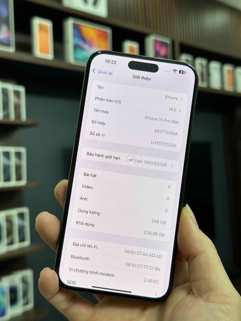 Apple iPhone 15 Pro Max 256GB Đen VNA keng BH 4/3. Mua bán Điện thoại tại Huyện Mê Linh Hà Nội được đăng bởi Luyệnnn hình 1