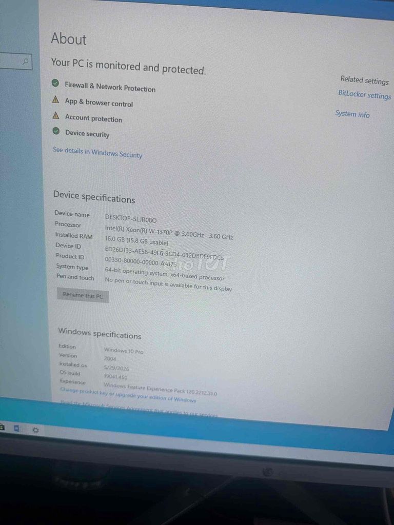 All in one Xeon W-1370P 16GB Windows 10 Pro. Mua bán Máy tính để bàn tại Huyện Củ Chi Tp Hồ Chí Minh được đăng bởi Loan Anh hình 1