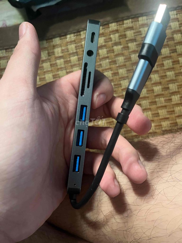 Hub USB 8 in 2 Xám. Mua bán Phụ kiện (Màn hình, Chuột...) tại Quận Ngũ Hành Sơn Đà Nẵng được đăng bởi Thuỳ Linh Nguyễn hình 1