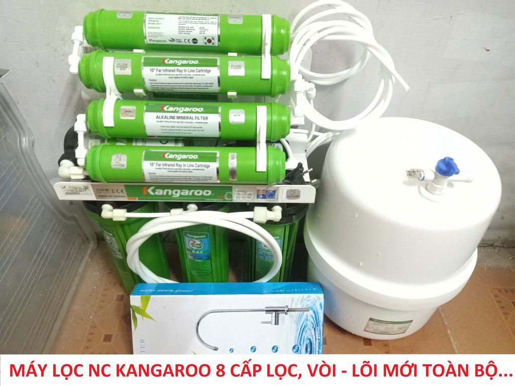 Máy lọc nc Kangaroo 8 cấp lọc, lõi vòi mới hết