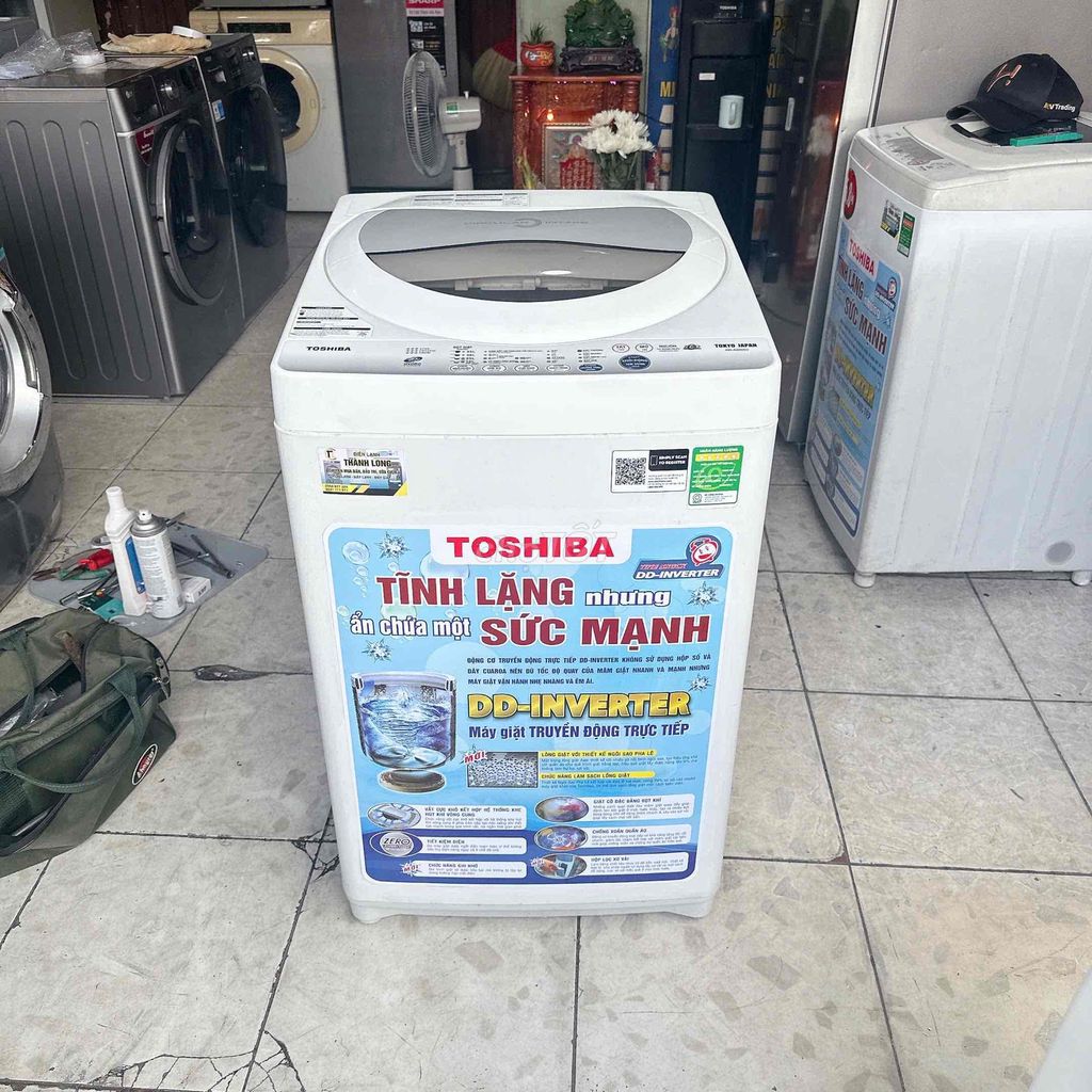 Thanh lý máy giặt toshiba 8kg, giặt êm, sạch, bền🔥