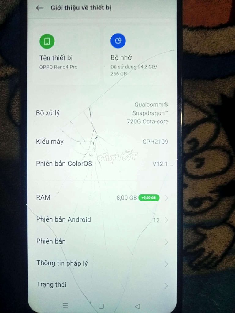 Oppo Reno 4 Pro 8GB 256GB Màn hình bể. Mua bán Điện thoại tại Quận Gò Vấp Tp Hồ Chí Minh được đăng bởi Quốc Khải hình 1