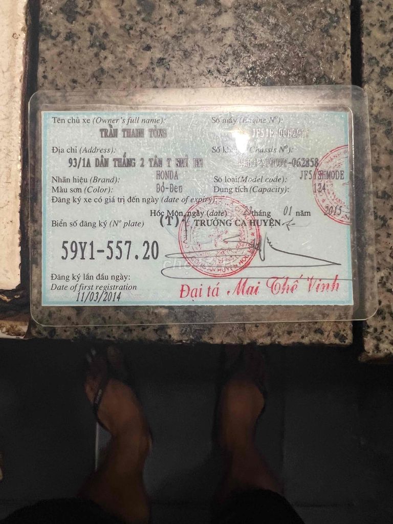 xe nhà dùng ít đi. Mua bán Xe máy tại Huyện Hóc Môn Tp Hồ Chí Minh được đăng bởi Quoc Anh hình 3