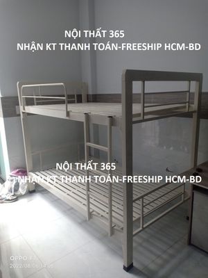 giường 2 tầng sắt hộp 48 ngang 80cm,1m,1m2,1m4,1m6