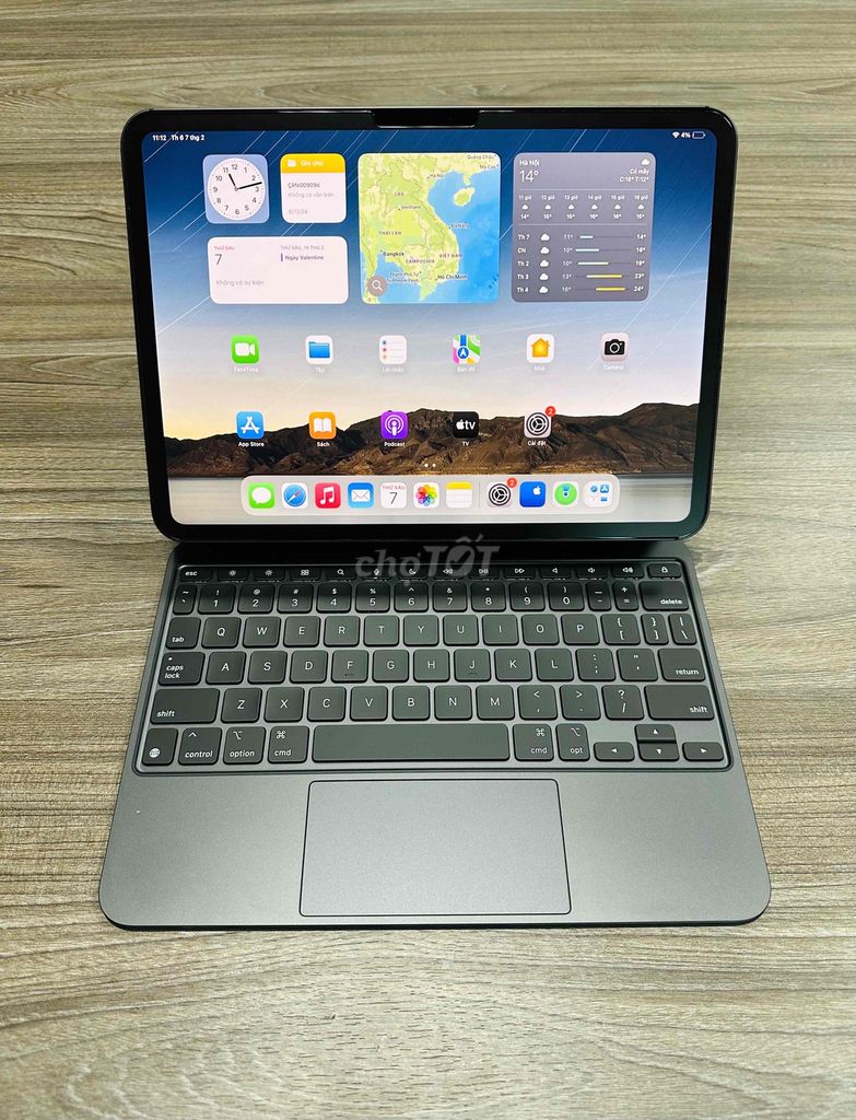 Combo ipad pro 11 inch M4 256GB 5G kèm Phím Magic