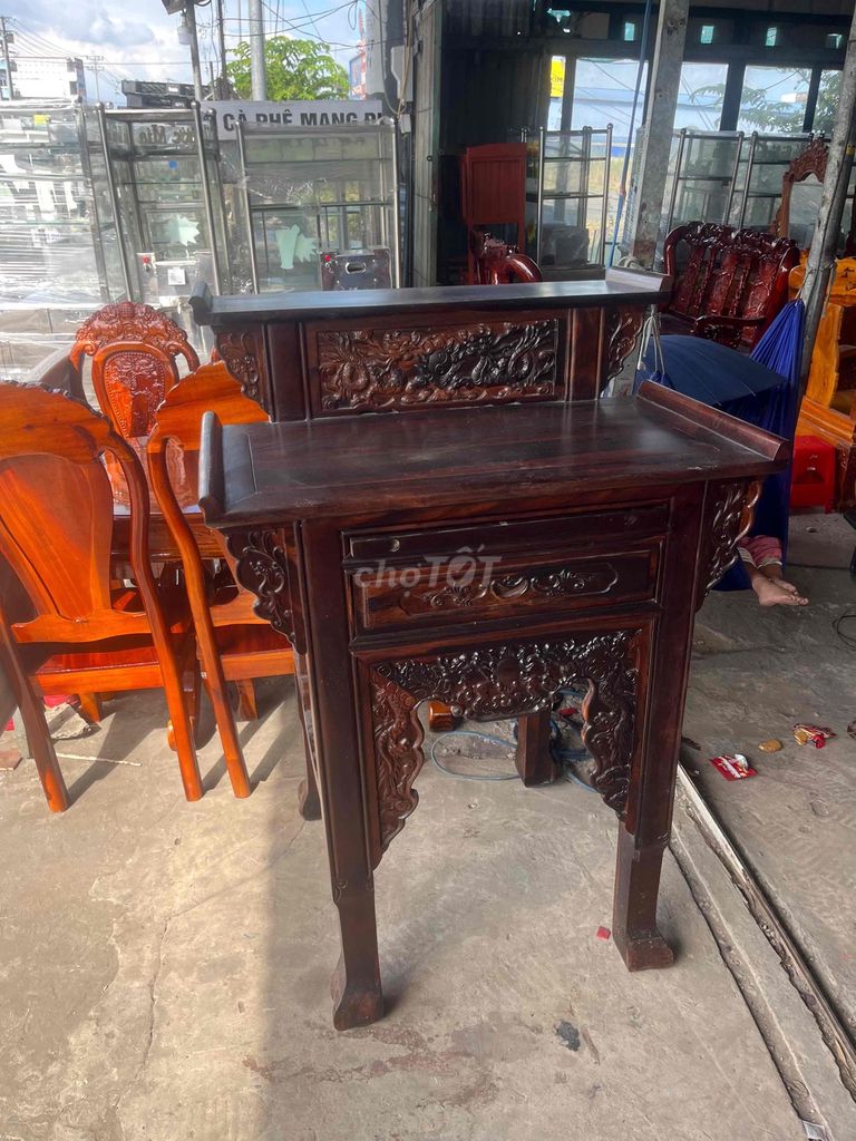 Bàn thờ gỗ muồng đen 80x70x150cm. Mua bán Nội thất, đồ gia dụng khác tại Quận Cái Răng Cần Thơ được đăng bởi Đồ củ minh trí hình 1
