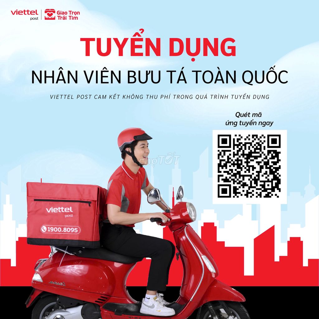 Nhân viên Bưu Tá - Tiền Giang - Đi làm ngay !