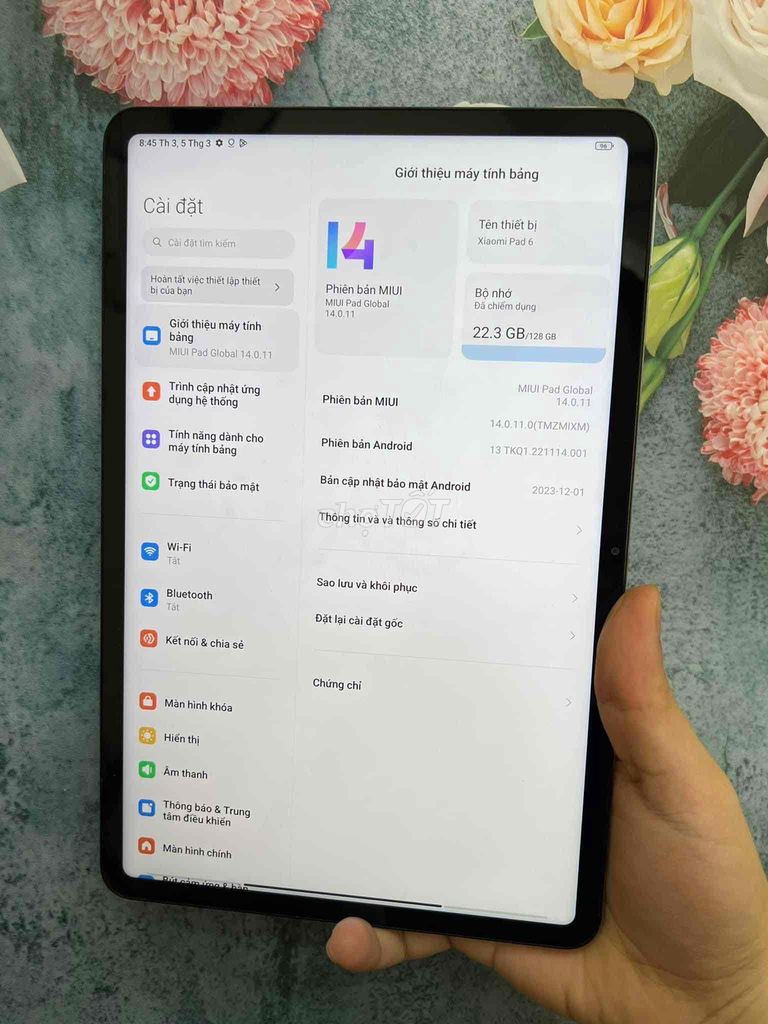 Xiaomi Mipad 6 silver 8/128Gb BH 6 tháng có góp