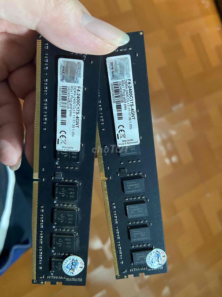 RAM G.Skill F4-2400C17S-4GNT DDR4 4GB (1 cặp). Mua bán Linh kiện (RAM, Card...) tại Huyện Cẩm Giàng Hải Dương được đăng bởi Lê Bá Mạnh hình 1