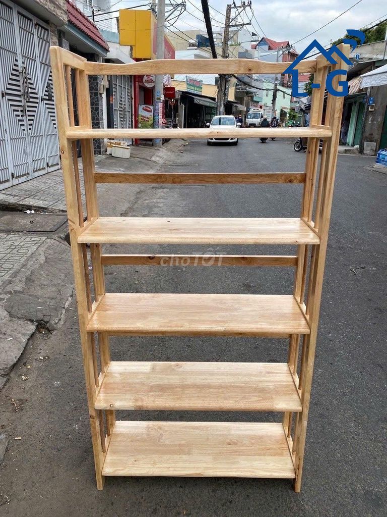 Kệ sách Gỗ Vàng gỗ 50x158x28 cm. Mua bán Tủ, kệ gia đình tại Thành phố Thuận An Bình Dương được đăng bởi Tủ nhựa Bình Dương hình 1