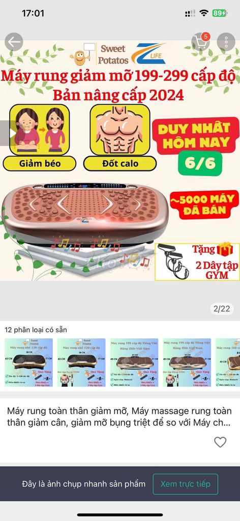 Máy rung giảm mỡ Sweet.Potatos 299 cấp độ. Mua bán Nội thất, đồ gia dụng khác tại Huyện Bù Đăng Bình Phước được đăng bởi nguyễn minh quang hình 1