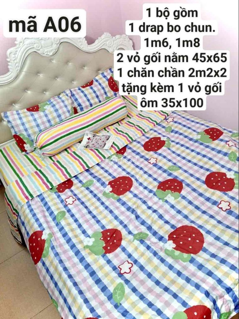 sale full bộ chăn ga gối cotton hàng nhập khẩu